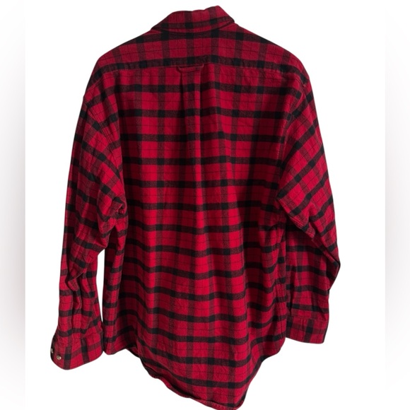 Filson 100% Cotton Red and Black Buffalo Plaid Men’s Flannel, Size Large - Picture 2 of 5
